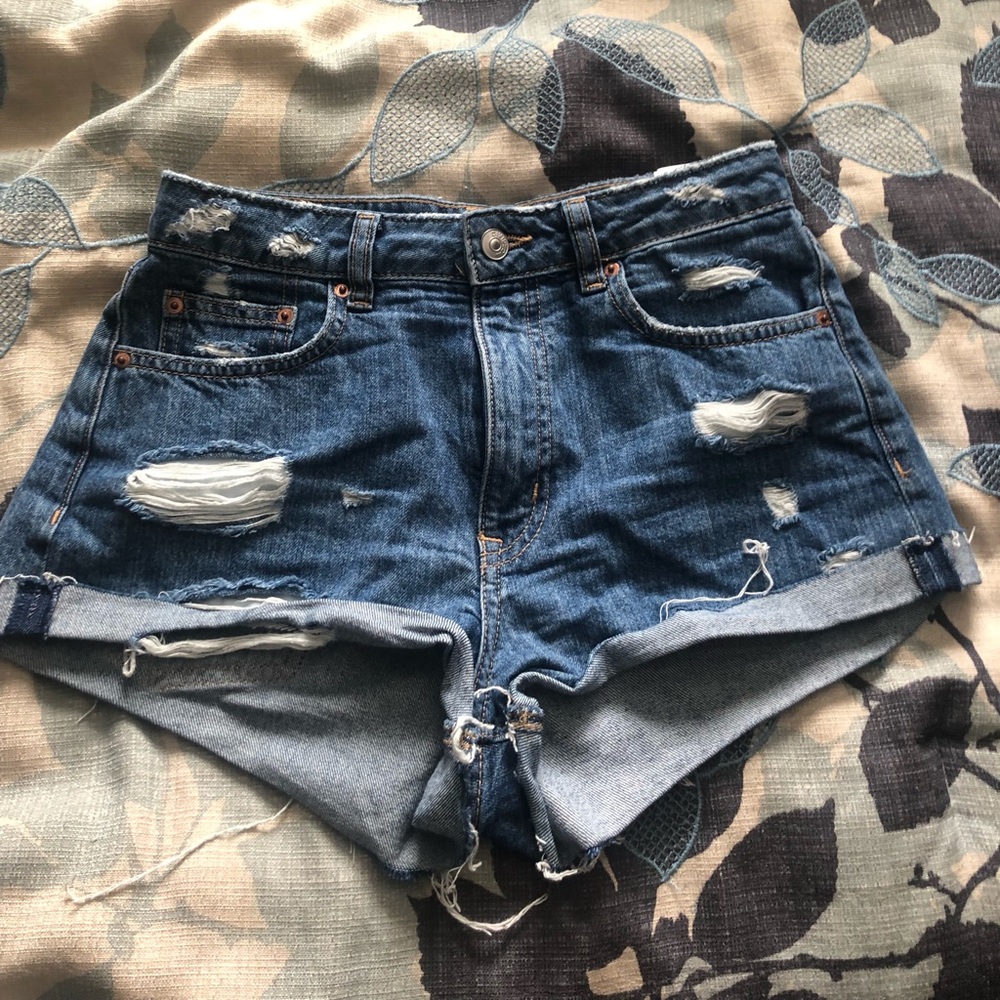 Ripped Jean Shorts